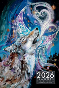 "Wolf Moon" 2026 Weekly Planner artwork by Carla Joseph