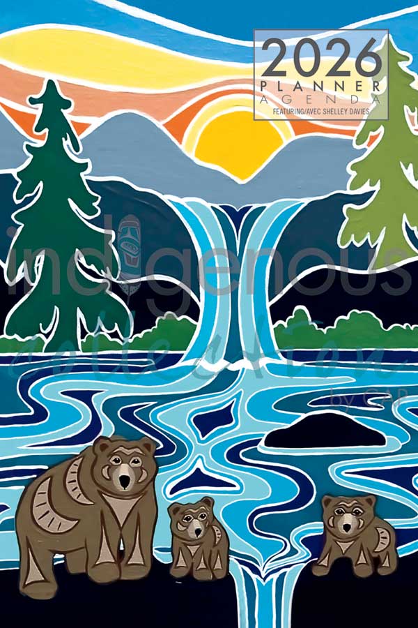 Shelley Davies weekly planner, Indigenous art, North of fifty 50