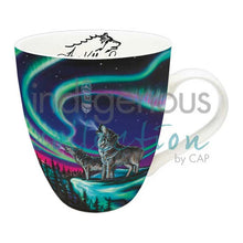 Load image into Gallery viewer, Sky Dance - Wolf Song indigenous art mug by Amy Keller Rempp Canada

