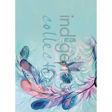 Load image into Gallery viewer, "Hummingbird Feathers"  Tea Towel by Métis artist, Carla Joseph
