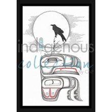 Load image into Gallery viewer, Raven Wall Art, artwork by Indigenous artist Charlie Silverfox
