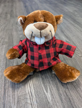 Load image into Gallery viewer, &quot;Proud to be Métis&quot; Embroidered Plush Animal  Moose, Sasquatch, Bear or Beaver
