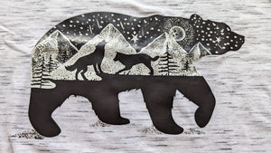 Grey Mountain Bear T-shirt - size Medium only