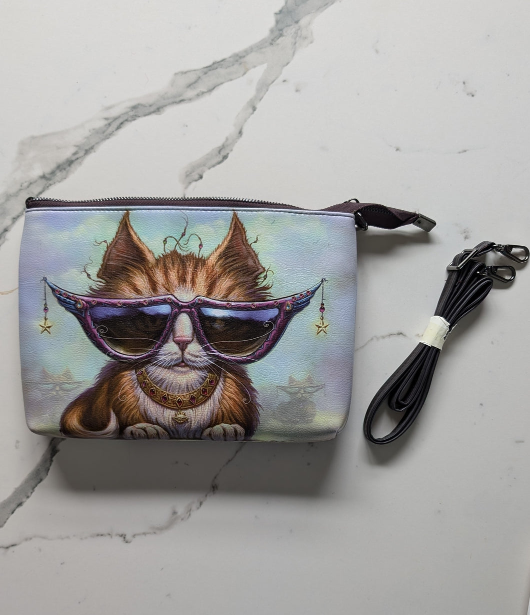 Fun Cat Cross body or large clutch - North of Fifty Indigenous Boutique