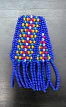 Load image into Gallery viewer, Hand crafted Blue Beaded Metis Sash Pin - North of Fifty Indigenous Boutique
