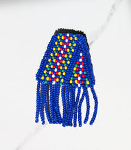 Load image into Gallery viewer, Hand crafted Blue Beaded Metis Sash Pin - North of Fifty Indigenous Boutique
