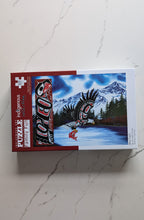 Load image into Gallery viewer, &quot;Blue Eagle&quot; 500 piece Jigsaw Puzzle by Native artist, Richard Shorty - North of Fifty Indigenous Boutique
