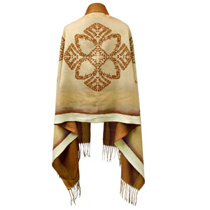 "Bee-Lieve" Eco Art Shawl by Cree artist Pat Bruderer - PRE-ORDER FOR MAY DELIVERY