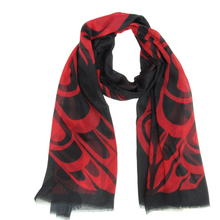 Load image into Gallery viewer, Eagle Heart scarf by Roy Henry Vickers
