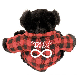 "Proud to be Métis" Embroidered Plush Animal  Moose, Sasquatch or Bear