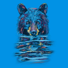 Load image into Gallery viewer, &quot;Very Wet Bear&quot; Tshirt by Nature Artist Keri Lehr - turquoise - small only
