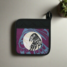 Load image into Gallery viewer, &quot;Raven Moon&quot; Pot Holder, design by Haida artist, Allan Weir
