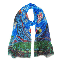 Load image into Gallery viewer, &quot;Breath of Life&quot; Art Print Eco Scarf, by Métis Artist, Leah Dorion
