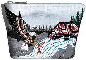 "Cycle of Life" Zippered Coin Purse artwork by Indigenous Artist, Richard Shorty