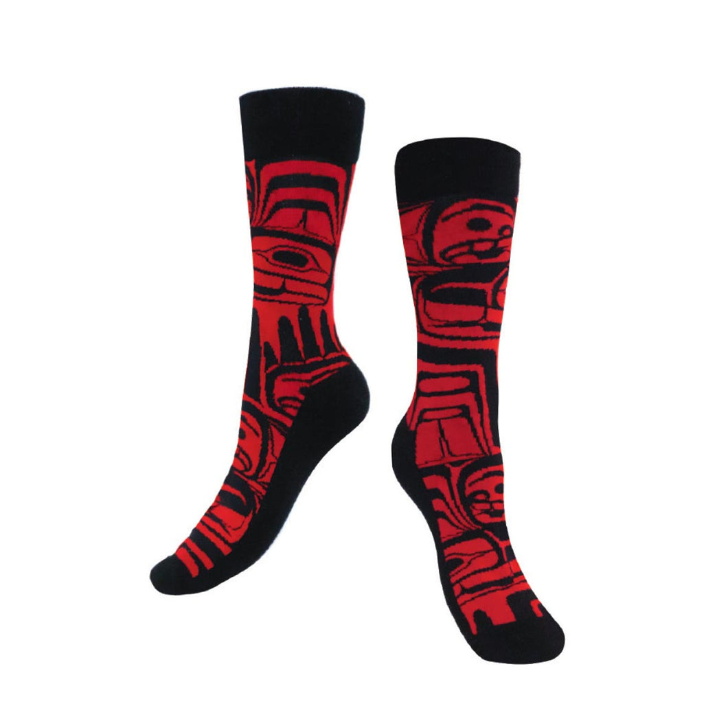 ben houstie, bella bella, native artist, eagle crest, art, socks, indigenous