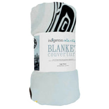 Load image into Gallery viewer, Eagle Moon fleece blanket, artwork by Shelley Davies
