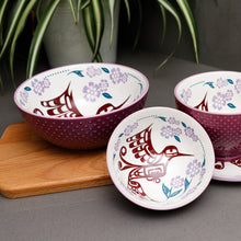 Load image into Gallery viewer, &quot;Hummingbird&quot; Porcelain Art Bowls in 3 different sizes, By Francis Dick
