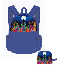 Load image into Gallery viewer, Foldable back pack featuring the artwork of Jackie Traverse
