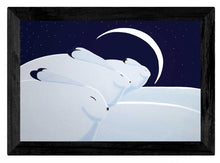 Charger l&#39;image dans la galerie, Wall Art -  Winter Moon with Hares by Rick Beaver
