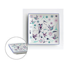 Load image into Gallery viewer, Set of 2 Appy plates - 6 x 6 inches, Hummingbird by Nicole La Rock
