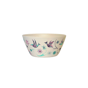 "Hummingbird" Medium Bamboo Bowl 5", design by Coast Salish artist Nicole La Rock - arriving end of January 2025