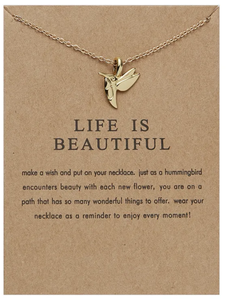 Dainty Hummingbird necklace - North of Fifty Indigenous Boutique