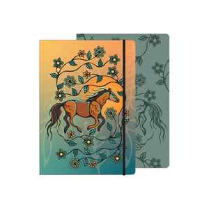 192 page Journal - Horse (Bebezhigooganzhii) artwork by Storm Angeconeb - North of Fifty Indigenous Boutique