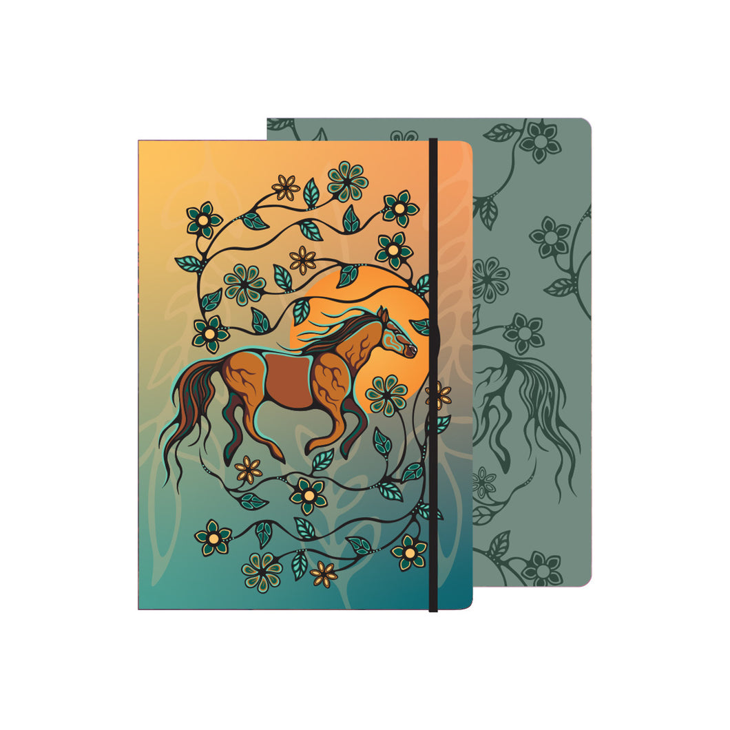 192 page Journal - Horse (Bebezhigooganzhii) artwork by Storm Angeconeb - North of Fifty Indigenous Boutique