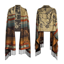 Load image into Gallery viewer, Horse woven Shawl by Storm Angeconeb
