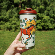 Charger l&#39;image dans la galerie, 18 oz Travel Mug - Horse (Bebezhigooganzhii) by Storm Angeconeb
