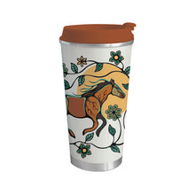 Charger l&#39;image dans la galerie, 18 oz Travel Mug - Horse (Bebezhigooganzhii) by Storm Angeconeb
