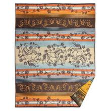Charger l'image dans la galerie, Woven Blanket, Horse design by Native Artist, Storm Angeconeb

