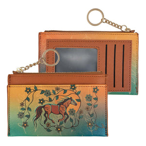 Horse (Bebezhigooganzhii) Zippered Card Wallet by Ojibwe artist Storm Angeconeb - North of Fifty Indigenous Boutique