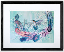 Load image into Gallery viewer, Wall Art - Hummingbird Feathers by Metis artist Carla Joseph
