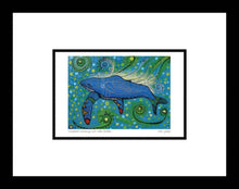 Load image into Gallery viewer, Alan Syliboy Humpback Swimming with Yellow Bubbles Wall Art | Native Art Canada
