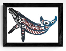 Load image into Gallery viewer, "Humpback Whale" Wall Art, artwork by Indigenous artist Mark Preston

