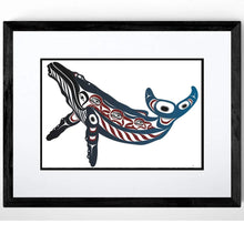 Load image into Gallery viewer, "Humpback Whale" Wall Art, artwork by Indigenous artist Mark Preston
