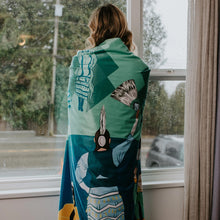 Load image into Gallery viewer, Jingle Dress Dancer Premium Fleece Blanket, artwork by Storm Angeconeb
