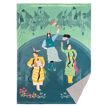 Load image into Gallery viewer, Jingle Dress Dancer Premium Fleece Blanket, artwork by Storm Angeconeb
