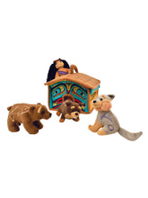 Load image into Gallery viewer, Longhouse play set with 4 finger puppets, Bill Helin design
