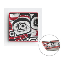 Load image into Gallery viewer, Set of 2 Appy plates - 6 x 6 inches, Matriarch Bear by Morgan Asoyuf
