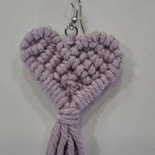 Load image into Gallery viewer, Mauve Macrame earrings

