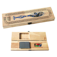 Load image into Gallery viewer, Whale Paddle Cribbage Board, design by Paul Windsor
