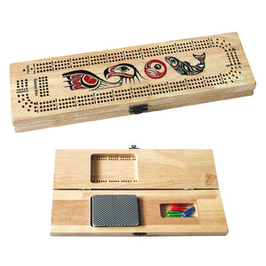 Eagle and Salmon Cribbage Board, design by Paul Windsor