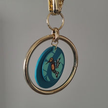 Load and play video in Gallery viewer, &quot;Hummingbird&quot; Vegan Leather Necklace, design by Indigenous artist, Francis Dick
