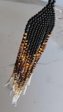 Load and play video in Gallery viewer, Black gold ombre earrings
