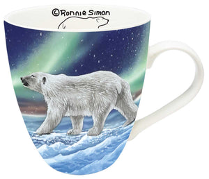 "Ocean's Edge" 18 oz mug by Gwich'in artist, Ronnie Simon