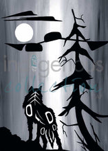 Load image into Gallery viewer, Wolf and Moon indigenous wall art by Diane Levesque Canada

