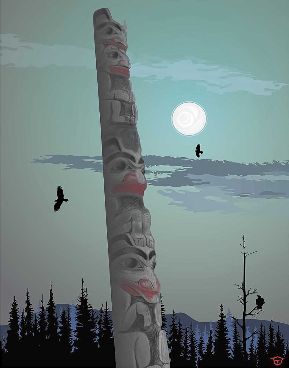 IMPRESSION D'ART EN ÉDITION LIMITÉE - Totem par Mark Preston 