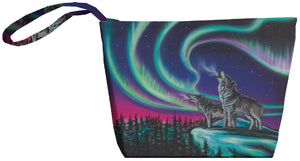 "Sky Dance Wolf Song" Small Zippered Tote artwork by Amy Keller Rempp